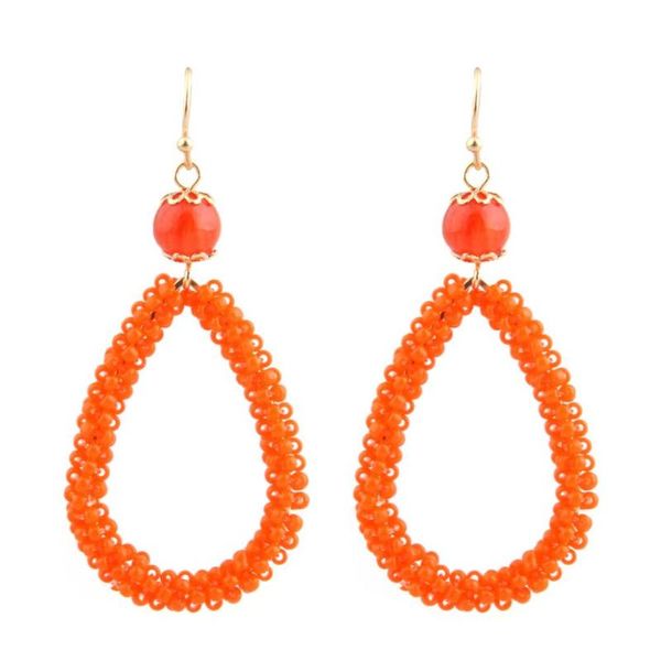 

dangle & chandelier zouchunfu bohemian drop earrings for women fashion handmade glass beads pendants charm party, Silver