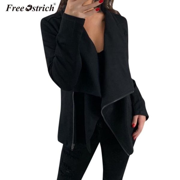 

ostrich 2020 autumn winter jacket women coat casual girls basic jackets zipper jacket female coats plus size 3xl n30, Black;brown