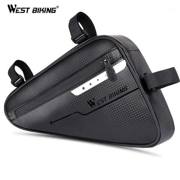 

west biking waterproof cycling tube bags 3l mtb road bike triangle bag cycling frame front bags repair tools pannier bicycle bag1