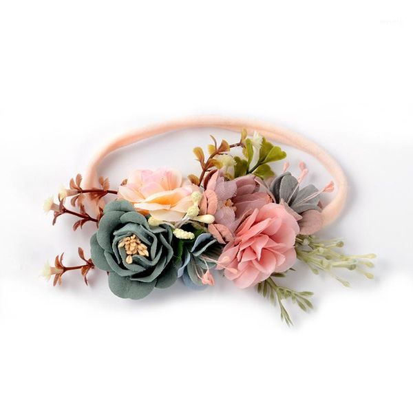 

hair accessories sweet flower headband baby girls band wedding po props princess gifts born crown accessories1, Slivery;white