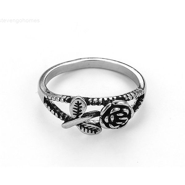 

rose finger silver rings for tibet women men lovers wedding ring, Golden;silver