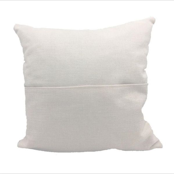 

book 40*40cm sublimation blank color case solid pocket pillow personalized polyester linen cushion cover for diy gift