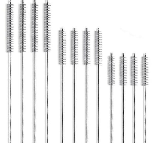 

17cm 20cm 24cm stainless steel straw cleaners milk tea brush reusable baby bottle brushe bbyhjd lg2010