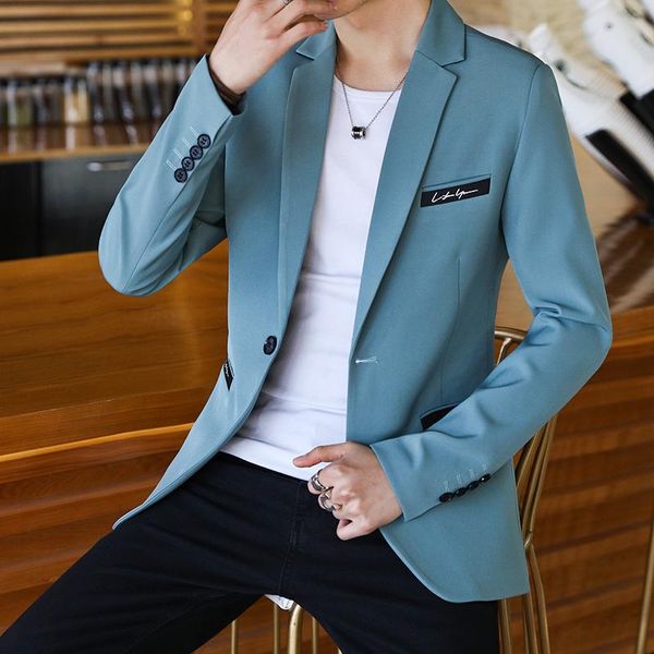 

suit men's casual korean style self-cultivation single western youth handsome small suit spring and autumn thin jacket tren, White;black
