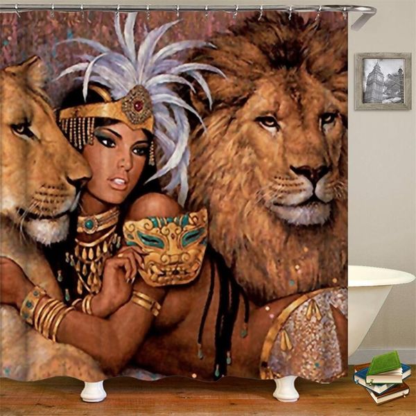 

african women shower curtain african women decorative black women waterproof polyester fabric bathroom curtain 180 x 200 cm
