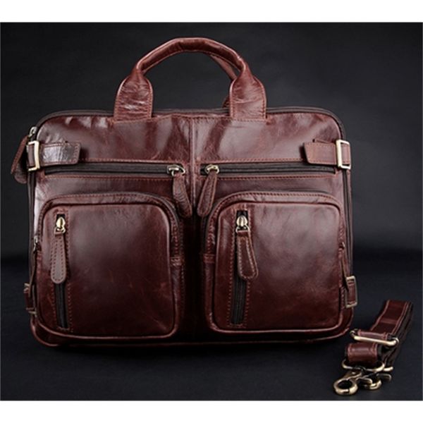 

fret leather folder men from of messenger's bag shoulder