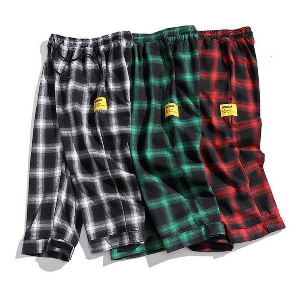 

men's joggers plaid pants man black cotton comfortable pant summer casual streetwear loose trouser japanese trendy sweatpants