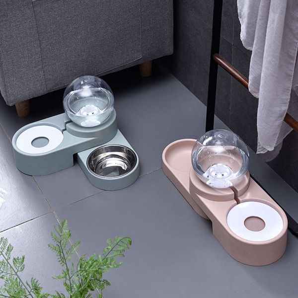 

bubble automatic supply double bowl pet water dispenser cat drinking basin