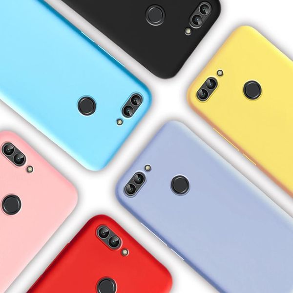 

for huawei p smart phone case 5.65 matte candy solid color sile tpu soft case for huawei psmart p smart 2 wmtoik