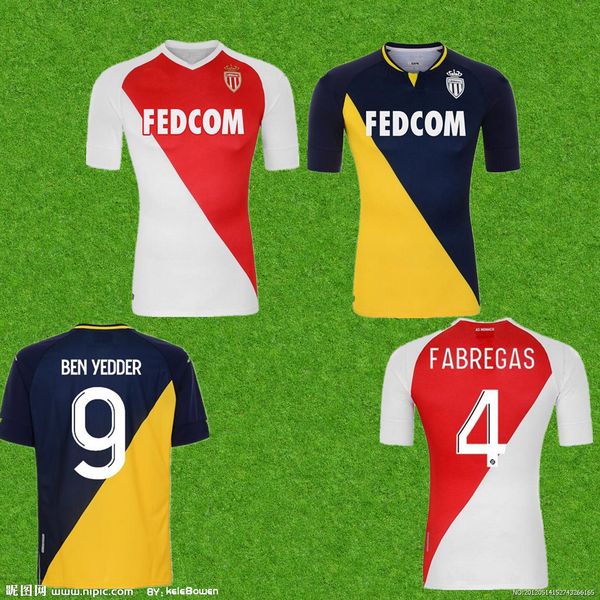 

20/21 monaco home soccer jerseys 2020 monaco away ben yedder jovetic golovin soccer shirt chadli gelson .m football uniforms sales, Black;yellow