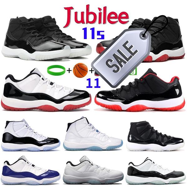 

high jubilee 11s 11 basketball shoes concord 45 low white bred legend blue snake navy men women sneakers space jam heiress trainers t, Black