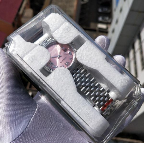 

super factory v2 version 2 color diamond dial watch strap model 126234 bp 2813 movement 36mm diamond dial automatic women watches, Slivery;brown