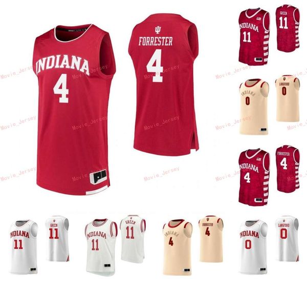

stitched custom 25 race thompson 3 justin smith 4 jake forrester trayce jackson-davis indiana hoosiers men women youth jersey, Black
