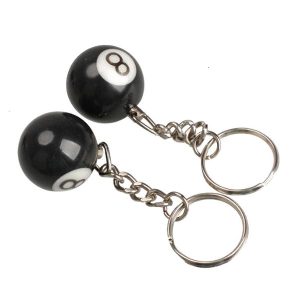 

billiard ball chain key ring happy no. 2x 8, Silver