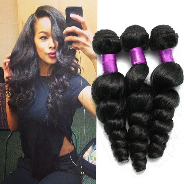 

brazilian loose wave virgin hair brazilian virgin hair 7a unprocessed virgin brazilian hair loose wave human wefts, Black
