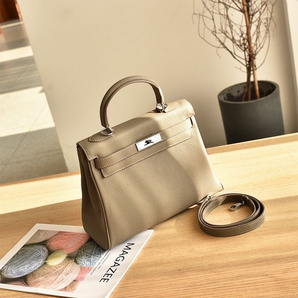 

women's new messenger handbag large capacity kelly soft leather bag