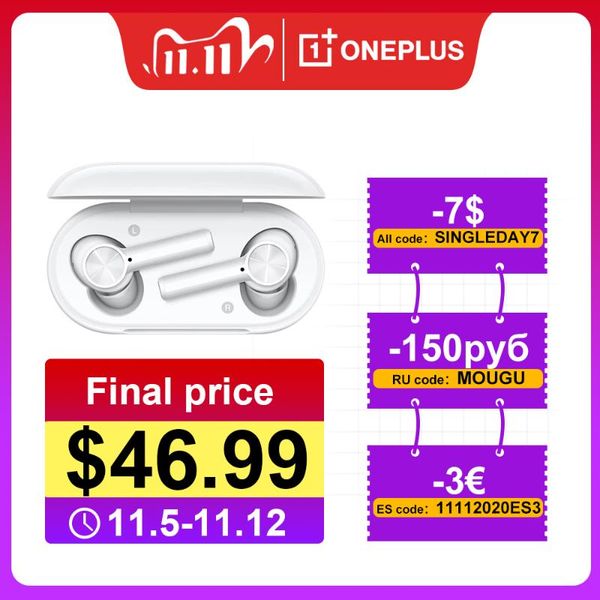 

original oneplus buds z earphone bullets wireless 2 bluetooth 5.0 magnetic control headset for oneplus 8t 8 pro 6t headphone