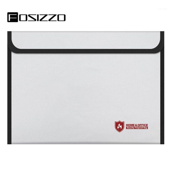 

briefcases fireproof document bags 28*38cm waterproof money bag safe storage pouch with zipper for a4 holder fs52381