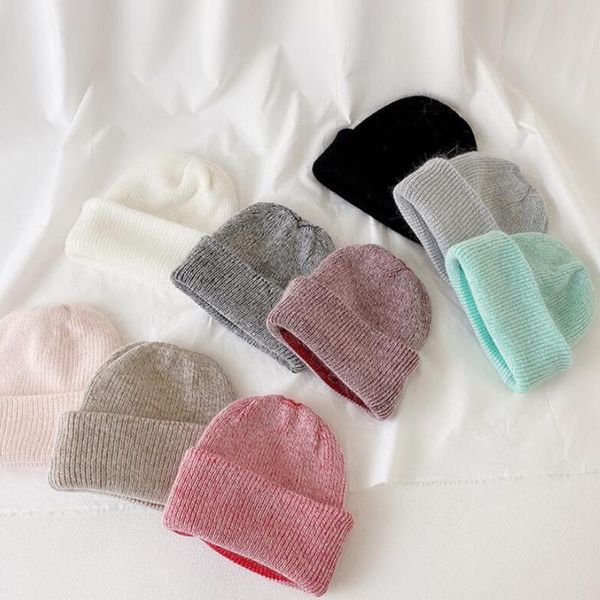 

beanie/skull caps knitted hats for women skullcap men beanie hat winter retro cap cuff docker fisherman beanies thickened warm, Blue;gray