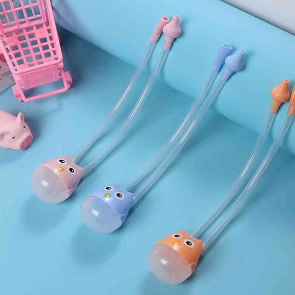 

newborn baby safety nose cleaner vacuum suction nasal aspirator infant anti-reflux silicone booger suction pipe baby care tools