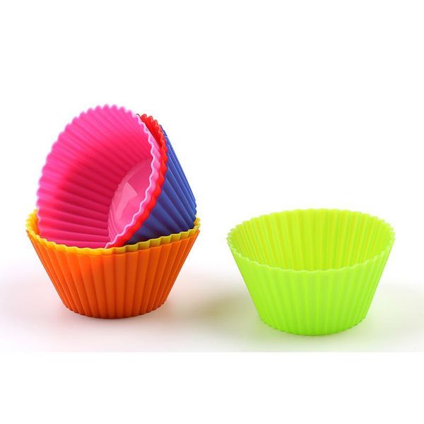 

sile cake mold round shaped muffin cupcake baking molds kitchen cooking bakeware maker diy cake decorating tools 6/1 jllkjp