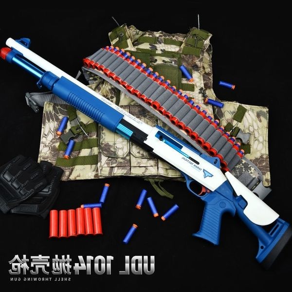 

29udl xm1014 black gold shell throwing soft sun simulation boy toy alloy model