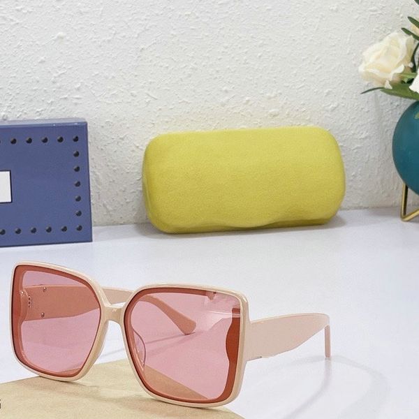 

2021 women men sunglasses pink oversize plank frame lenses available with box, White;black