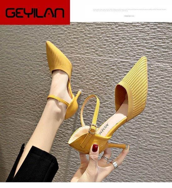 

dress shoes spring women pumps sweet high heels ankle strap female classic toe cute ladies footwear 20211, Black