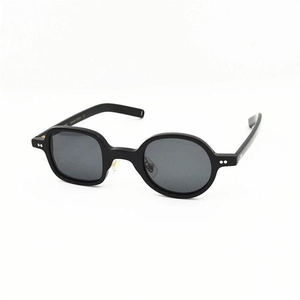 JAMES TART 204S Sonnenbrille rund für Unisex-Mode, Pawpaw-Platte, Metallkombination, Trend, Avantgarde-Stil, UV400-Linsen-Sonnenbrille