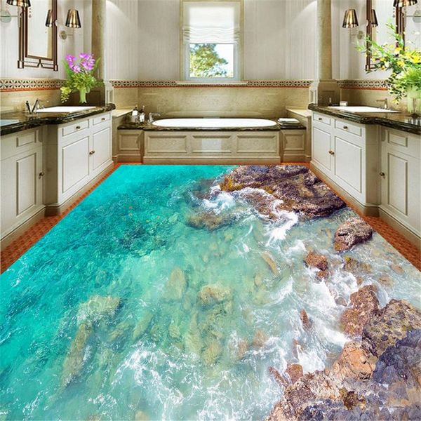 

3d floors painting wallpaper floor wallpaper 3d for bathrooms blue beach floors