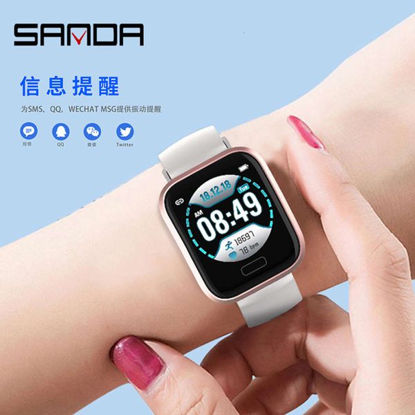 

sanda new p30 sports fashion bracelet reminder multifunctional sleep monitoring life waterproof smart meter