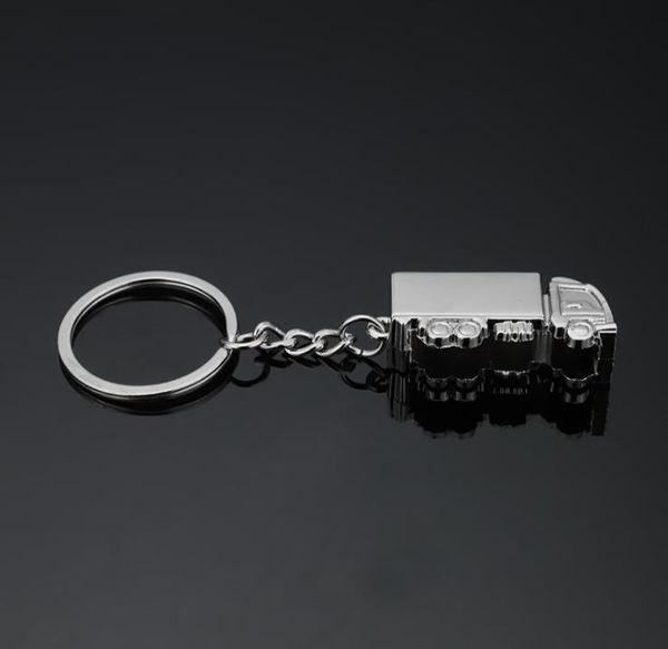 

cool metal creative fashion keychain container truck keyring key chain ring silver fob funny gift promotion