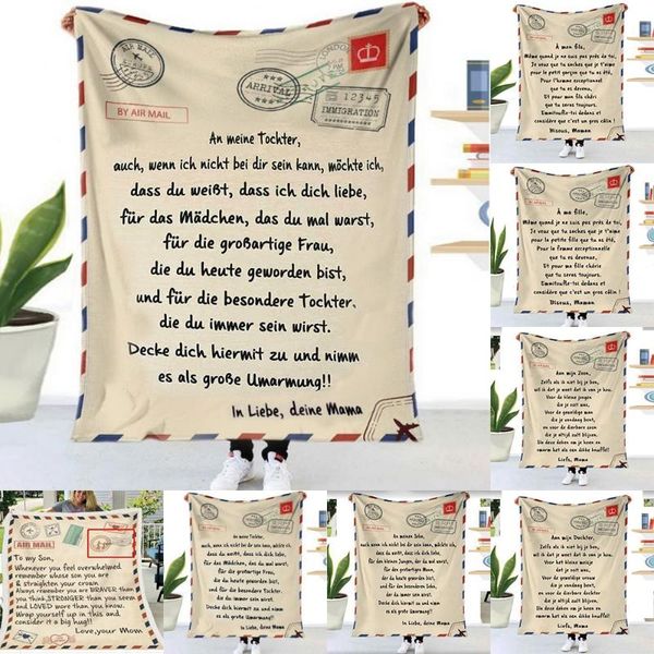 

blankets junejour | year love gift for daughter from mother father envelope letter blanket birthday present