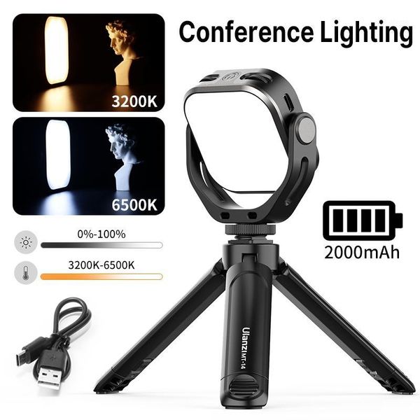 

vijim vl66 360Â° rotation adjustable led video light 3200k-6500k usb charge mobile fill light for dslr camera vlog pgraphy1