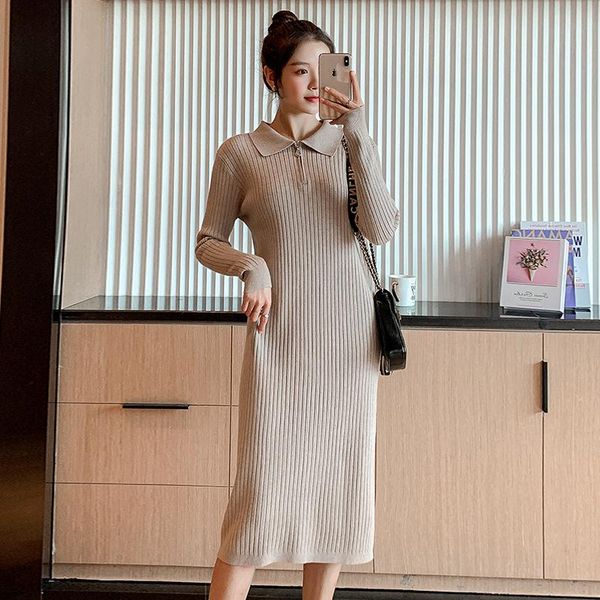 

coigarsam 3xl plus size fashion loose women dress dresses gray black apricot 6889, Black;gray
