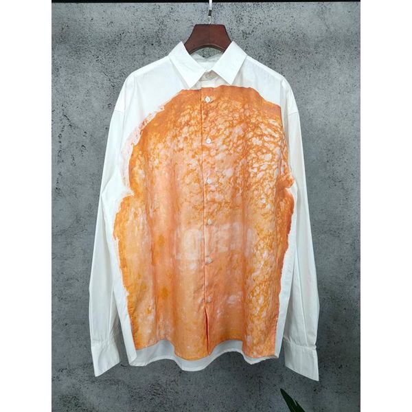 

11.18 autumn winter new temperament letter print pattern fashion casual loose shirt blouse women, White