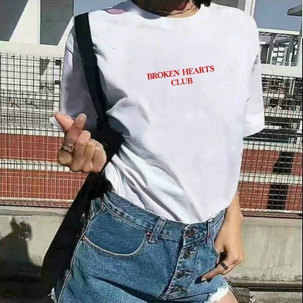 

разбитые сердца club chic мода футболка harajuku женщины с коротким рукавом tumblr grunge белый тройник битник tumblr женские рубашки, White