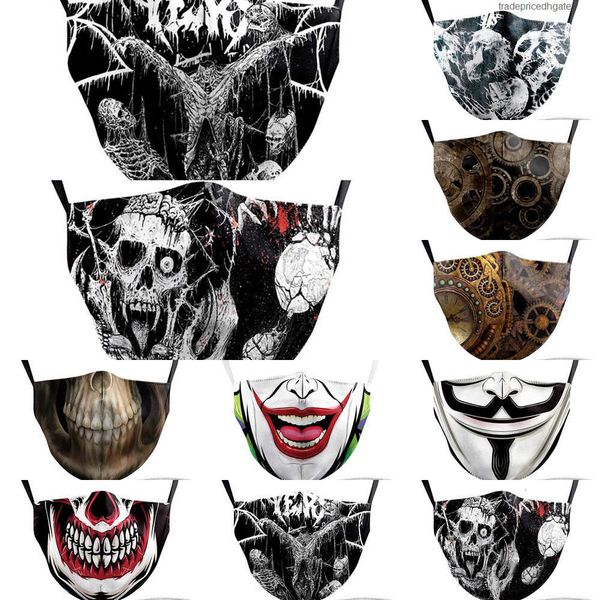 

masks print big clown face funny fabric mouth cover reusable protection dust w 5m3w