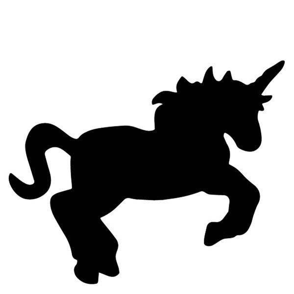 

15.5cm*12.6cm cartoon unicorn lovely vinyl decal bumper car stickers accessories black/silver c4-1751