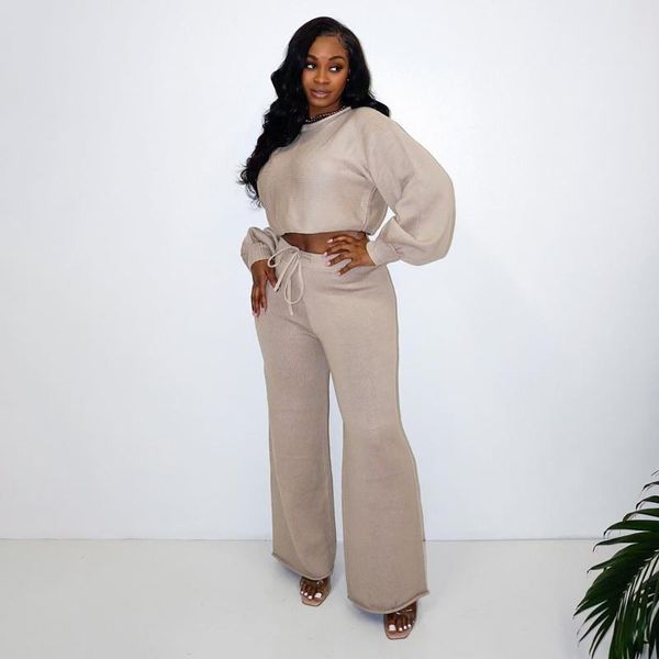 

women's solid color tracksuits ladies casual large size loose sports suits fashion knitting two piece set sportwear #3, White;black