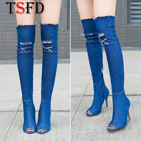 

plus size women's winter boots designer boots over-the-knee high heel women shoe thigh high boot female pointed shoe b71, Black