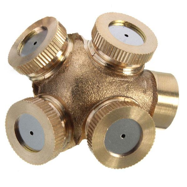 

4 hole adjustable brass spray misting nozzle garden sprinkler irrigation fitting