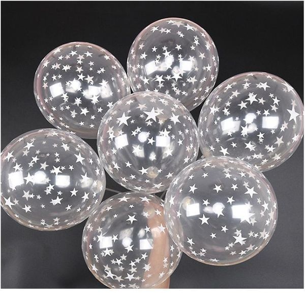 

10pcs/lot 12inch transparent star pink balloons latex balloons set wedding decorations baby shower birthday party helium jlldfy