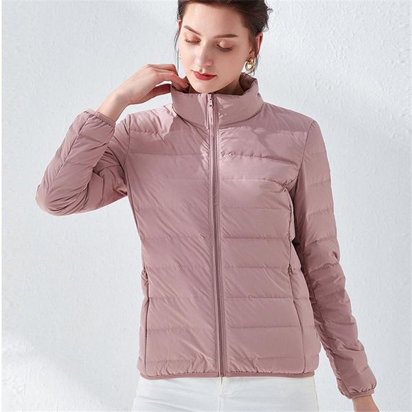 

women's down & parkas 2021 autumn winter women jacket thin short paragraph slim plue size coat fashion casual long-sleeved parka w137, Black