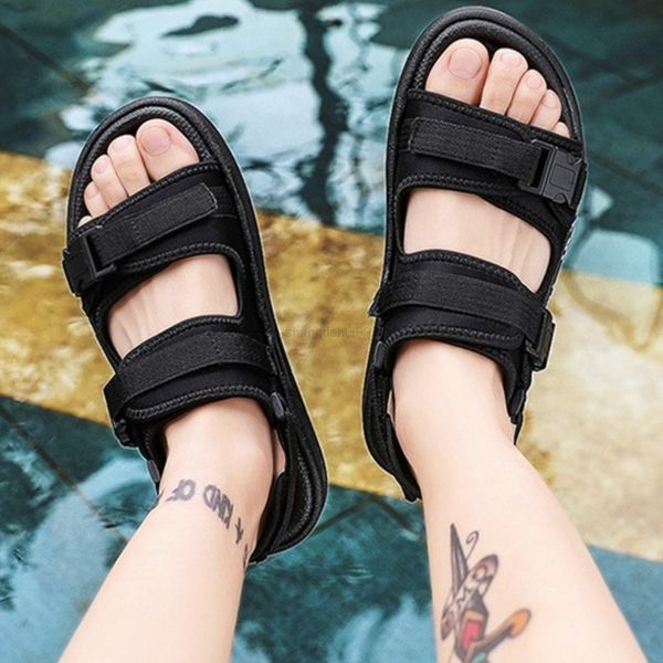 

men's casual sandals slippers breathable and comfortable s13, Black