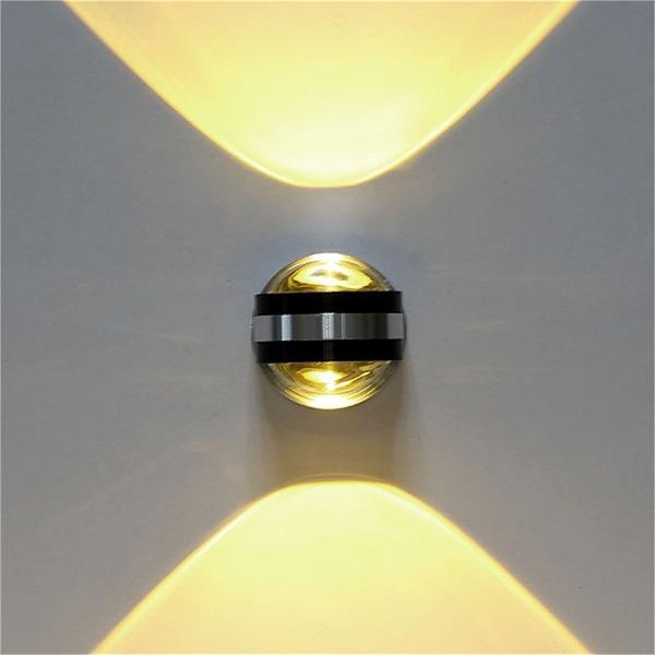 

wall lamp led modern crystal ball indoor decoration lights double-sided illumination for living room bedroom background lamps