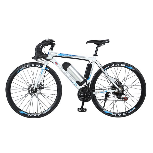 

2020 new electric mountain ebike bicycle 26 inch 36v 250-1500w lithium battery electric bike full suspension, Silver;blue