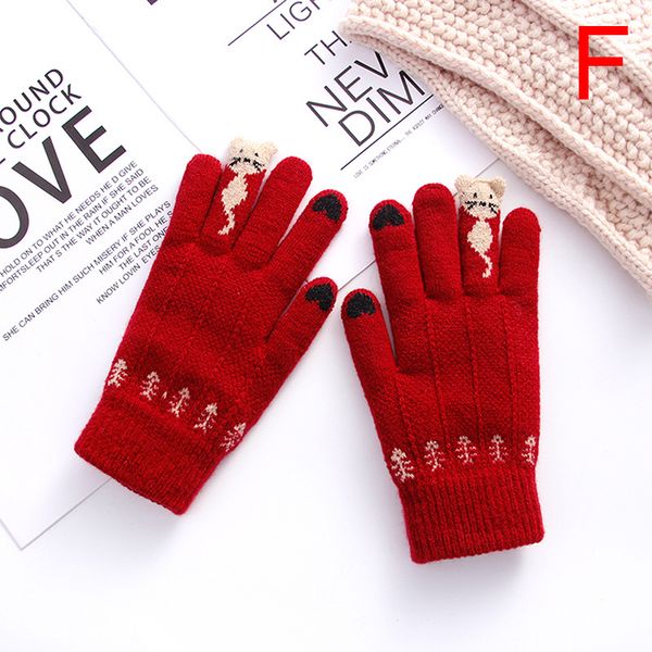 

factoryp3nw16j44v5bstretch screen gloves women men warm winter touch knit mittens imitation wool full finger guantes fem