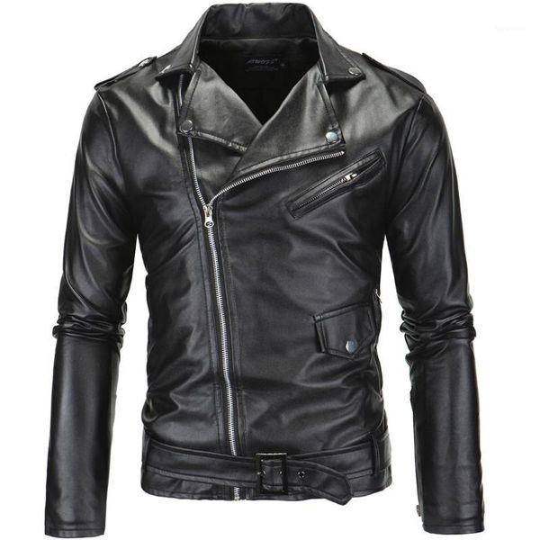 

winter men's leather jackets slim fit faux jacket stylish male zippers coat men moto jacket plus size 3xl1, Black;brown