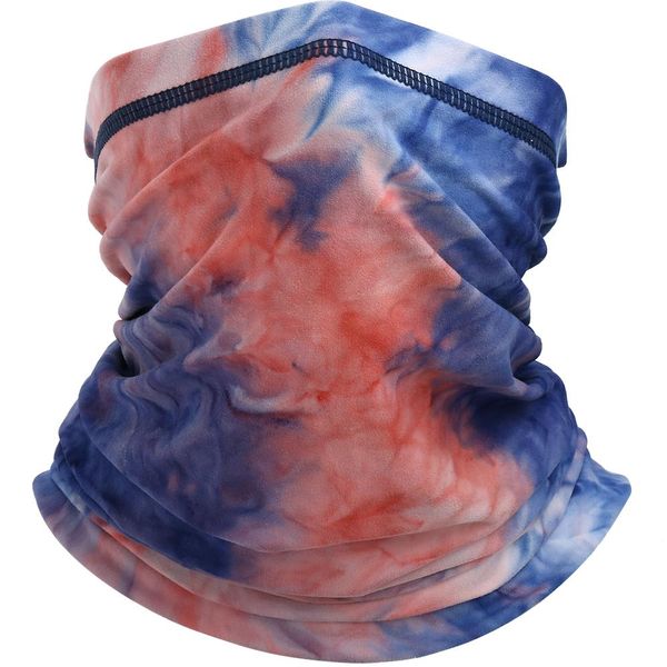 

tube scarf tie-dye printed bandana neck warmer gaiter snowboard ski cycling sports running hiking face cover half mask women men wmteep, Black